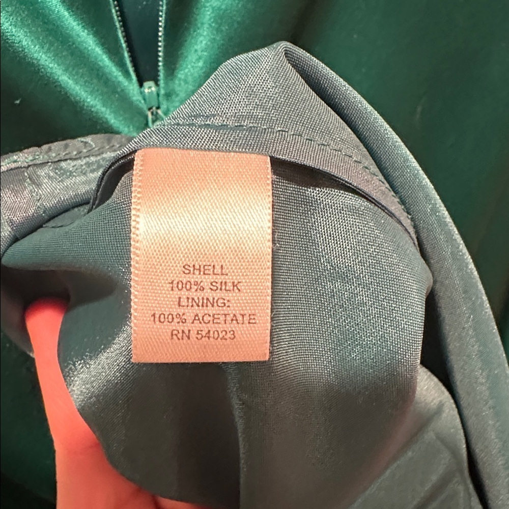 Banana Republic Strapless Dress in Teal 100% Silk - Picture 7 of 7